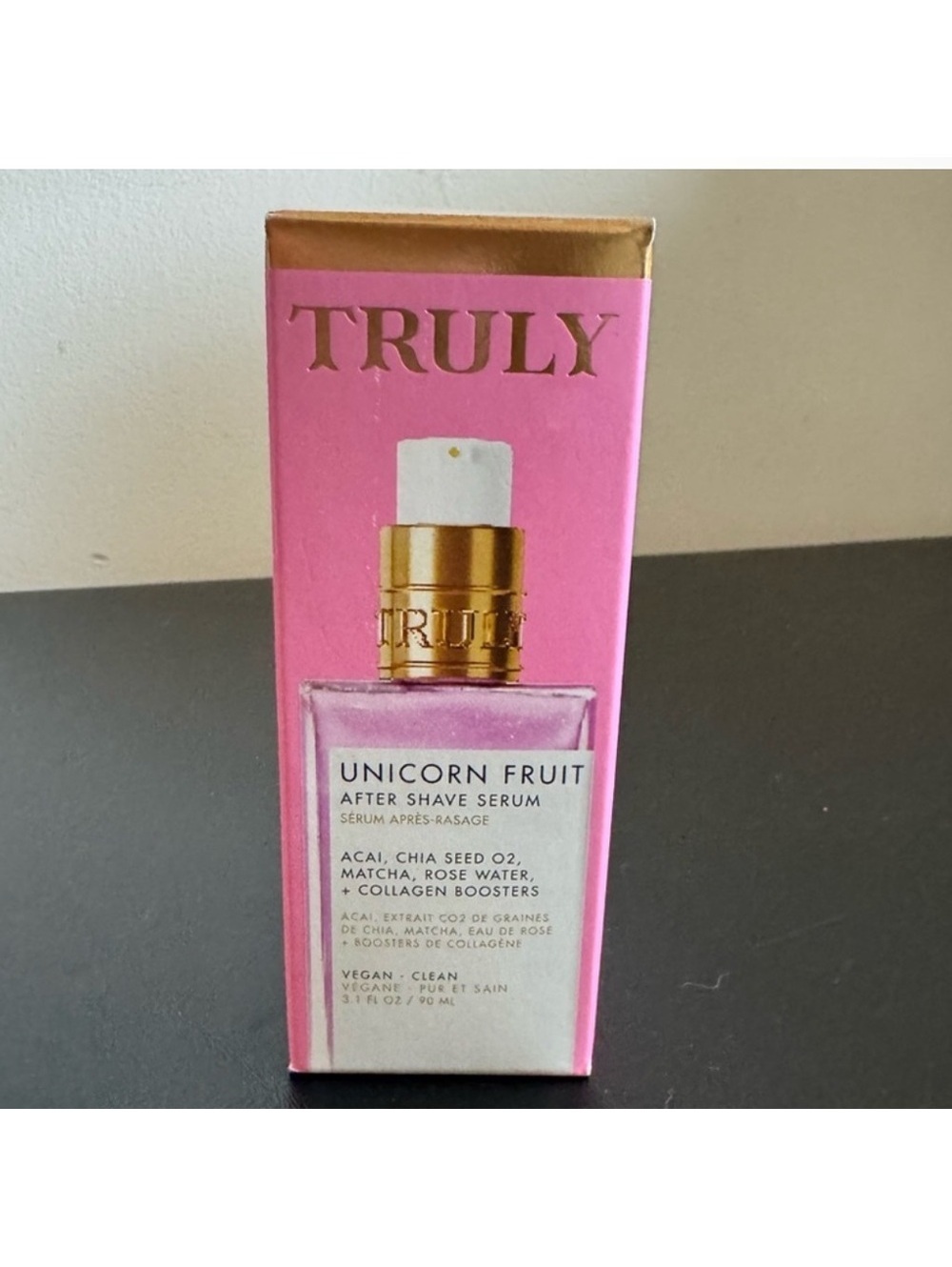 TRULY Unicorn Fruit LARGE After Shave Serum - Pink and Gold NEW